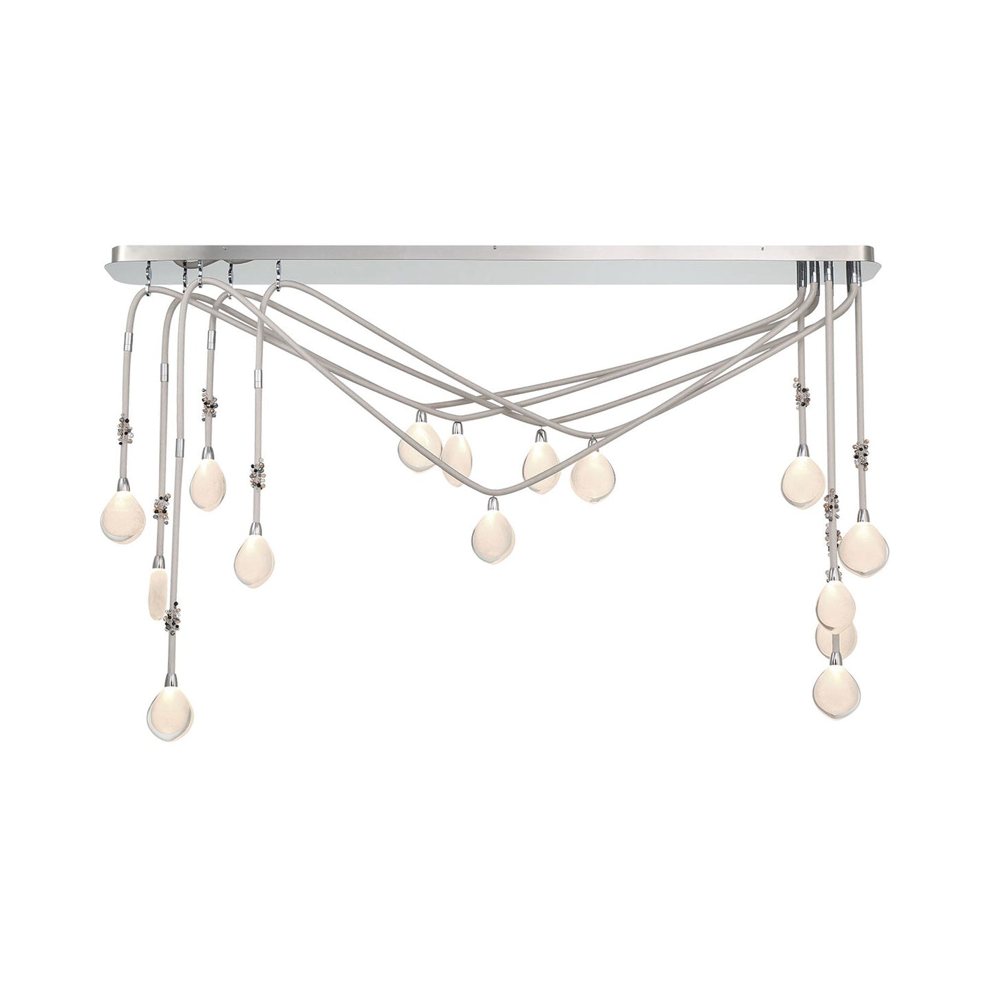 Bellissima Linear LED Chandelier in Chrome (15-Light).