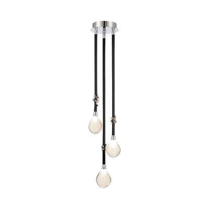 Bellissima Multi Light LED Pendant Light in Black Sleeves.