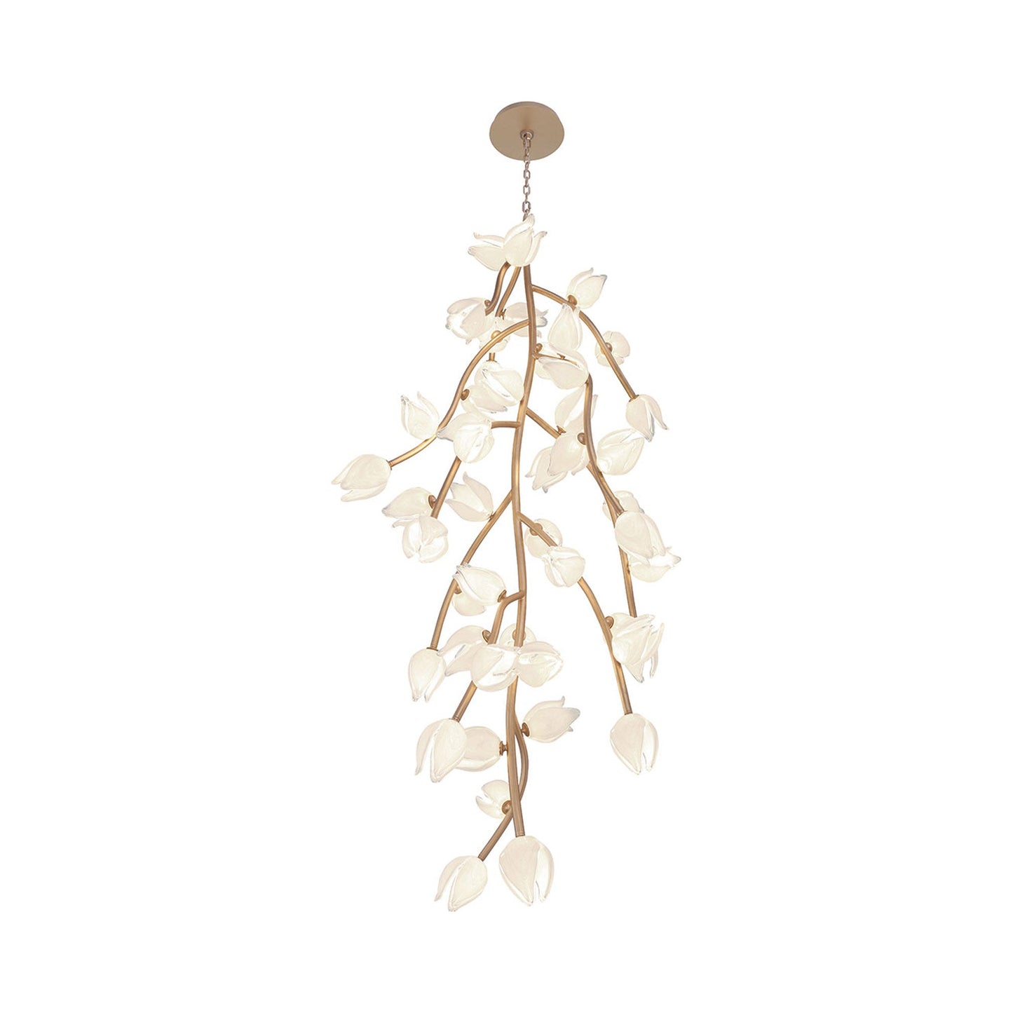 Belluno Grand LED Pendant Light in Champagne Gold (48-Light).