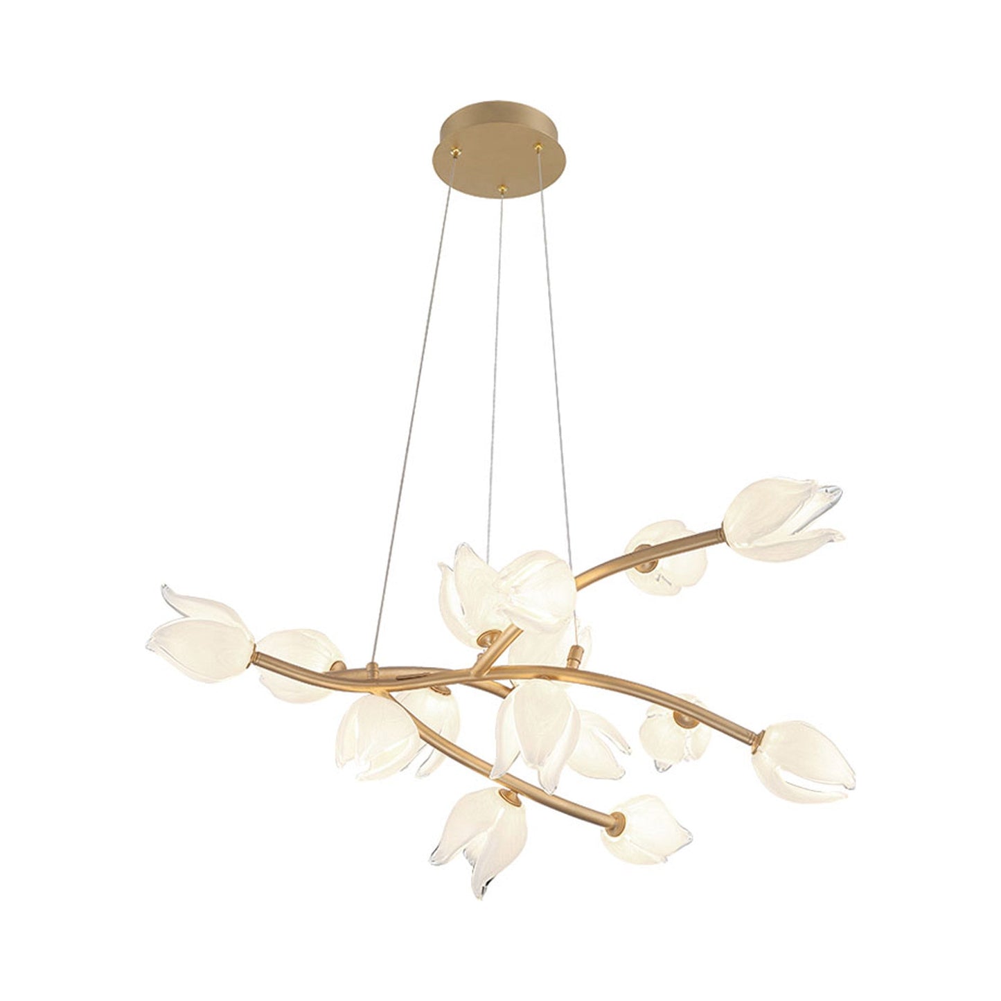 Belluno LED Chandelier in Champagne Gold (15-Light).