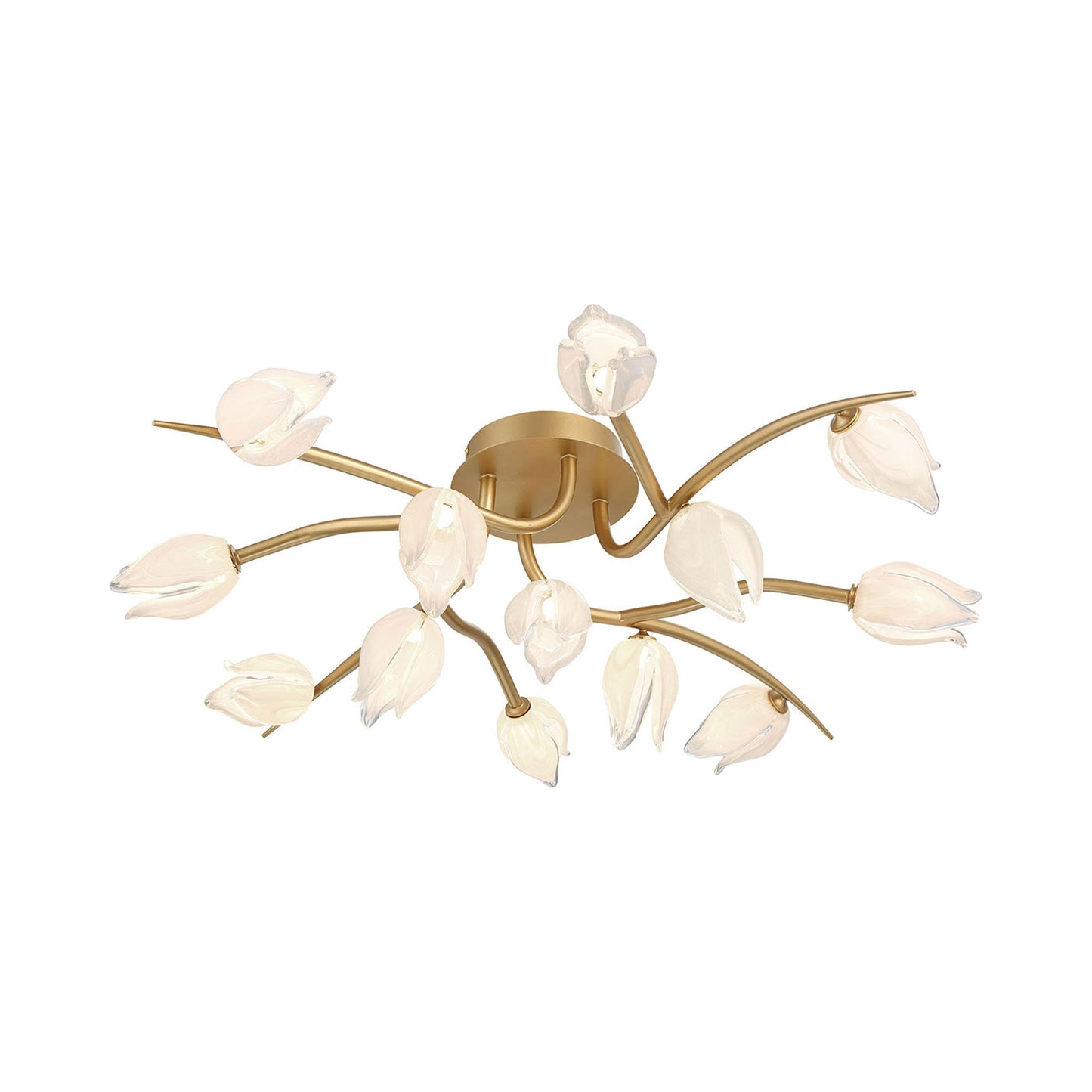 Belluno LED Flush Mount Ceiling Light in Champagne Gold (13-Light).