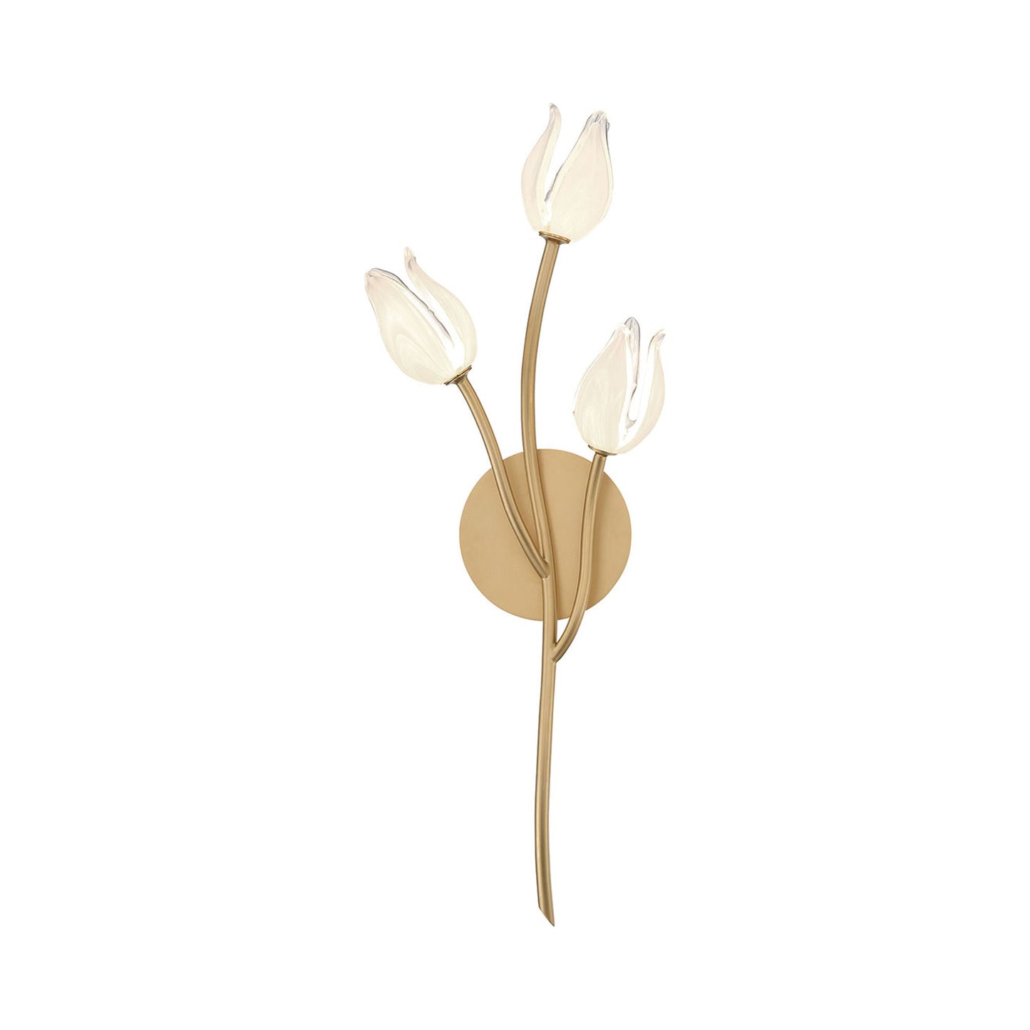 Belluno LED Wall Light in Champagne Gold.