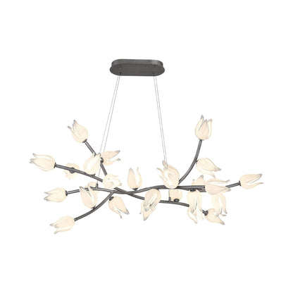 Belluno Oval LED Chandelier in Brushed Vintage Grey (26-Light).