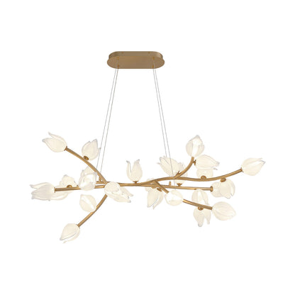 Belluno Oval LED Chandelier in Champagne Gold (26-Light).