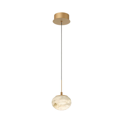 Calcolo LED Pendant Light in Painted Antique Brass.