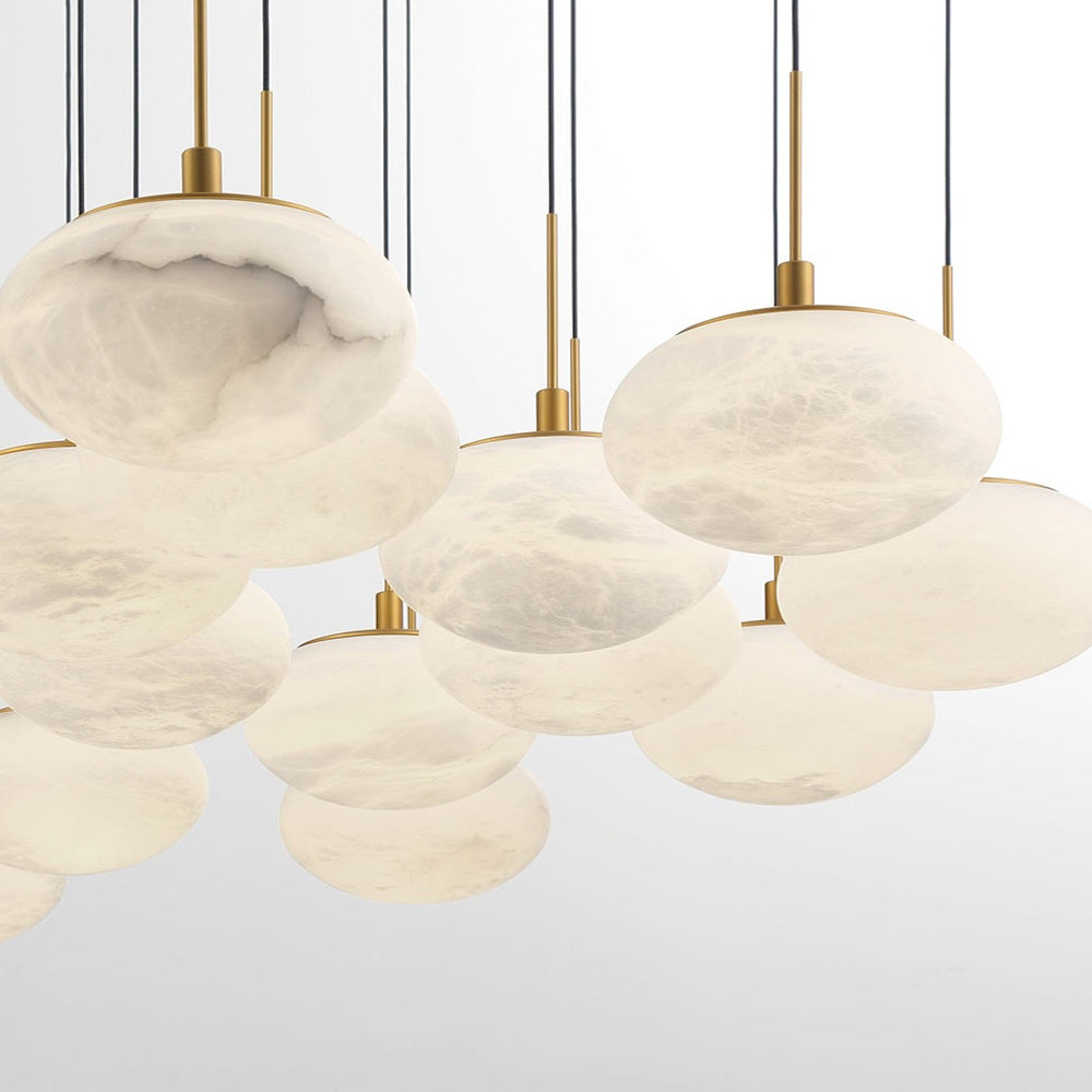 Calcolo Rectangular LED Chandelier in Detail.