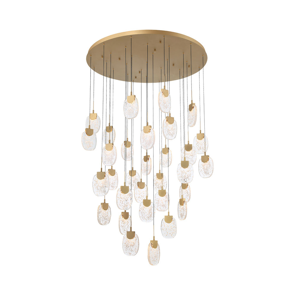 Castelo Grand LED Chandelier in Painted Antique Brass.