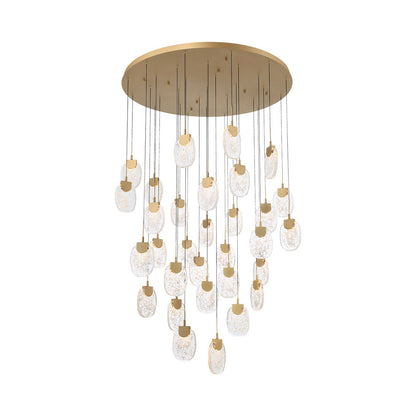 Castelo Grand LED Chandelier in Painted Antique Brass.