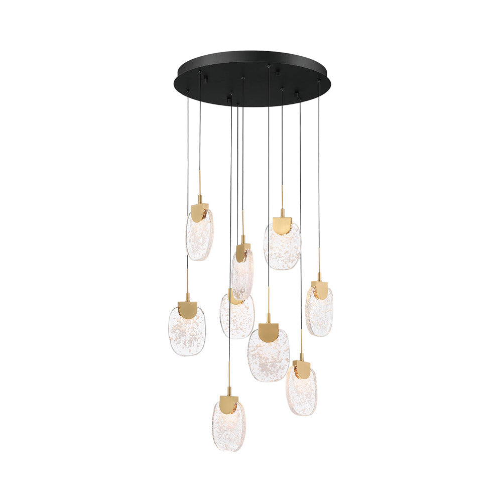 Castelo Multi Light LED Pendant Light in Matte Black (9-Light).