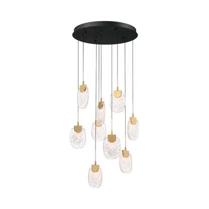 Castelo Multi Light LED Pendant Light in Matte Black (9-Light).