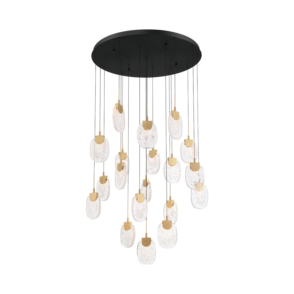Castelo Multi Light LED Pendant Light in Matte Black (19-Light).