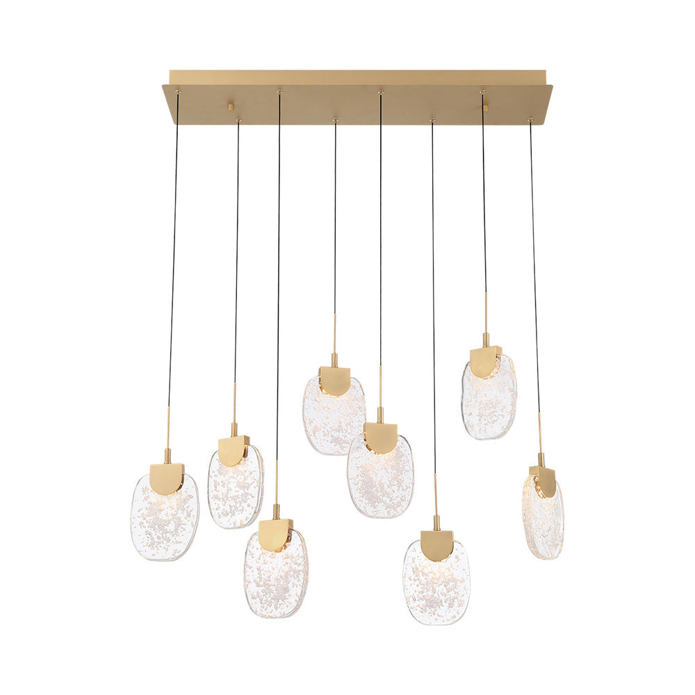 Castelo Rectangular LED Chandelier in Detail.