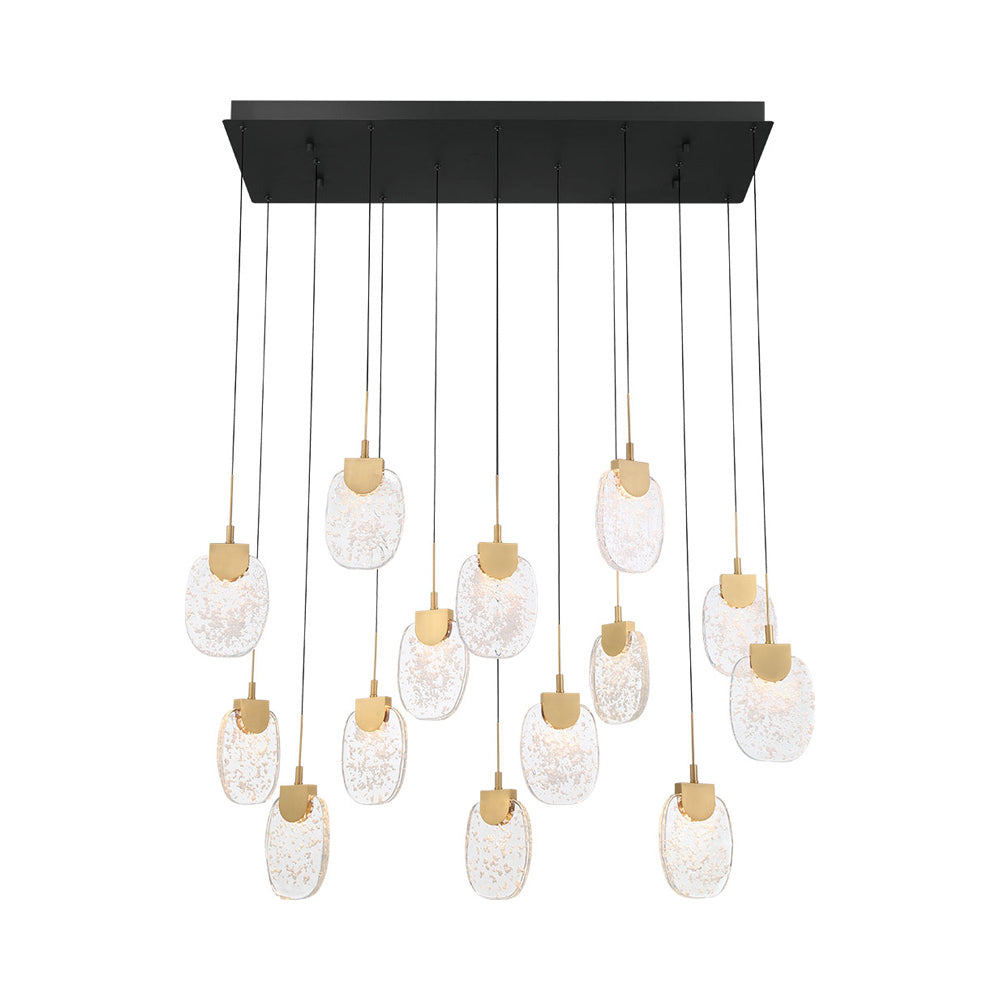 Castelo Rectangular LED Chandelier in Detail.