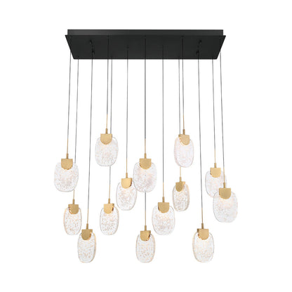 Castelo Rectangular LED Chandelier in Detail.
