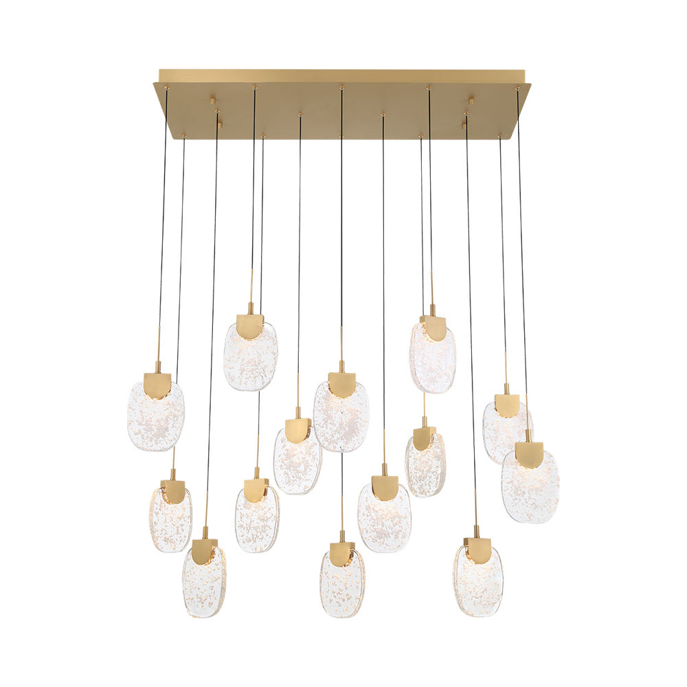 Castelo Rectangular LED Chandelier in Detail.