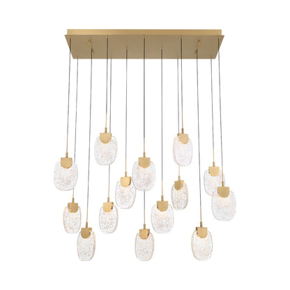 Castelo Rectangular LED Chandelier in Detail.