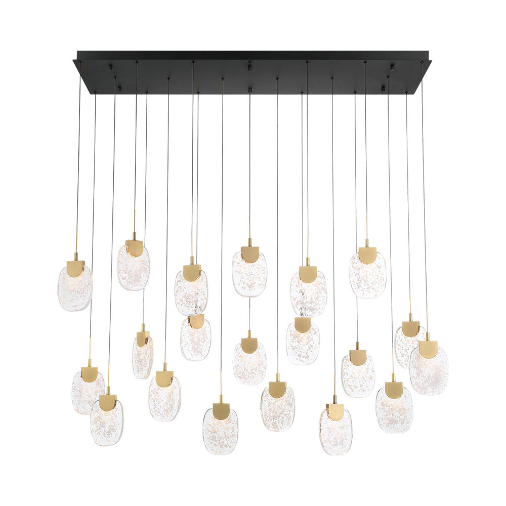 Castelo Rectangular LED Chandelier in Detail.