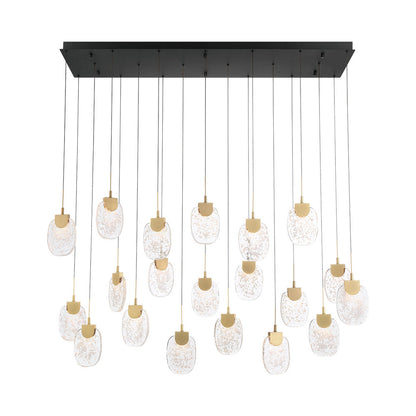 Castelo Rectangular LED Chandelier in Detail.