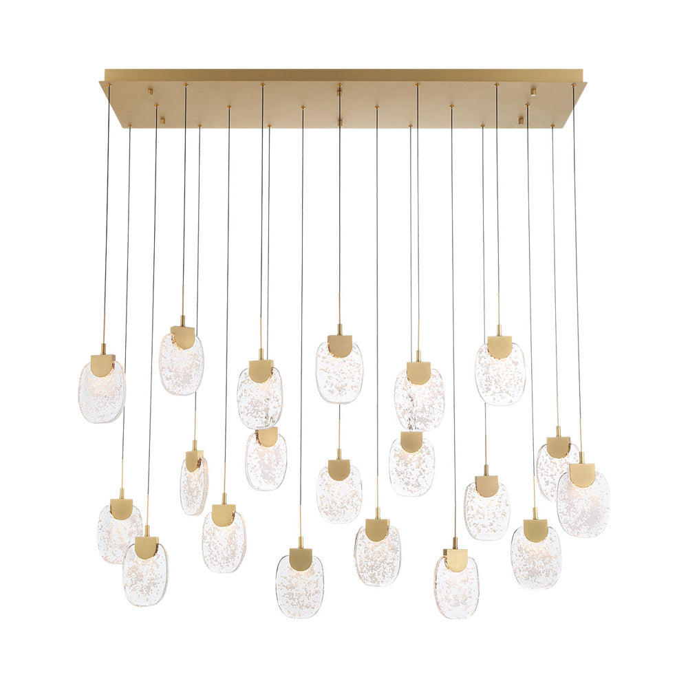 Castelo Rectangular LED Chandelier in Detail.