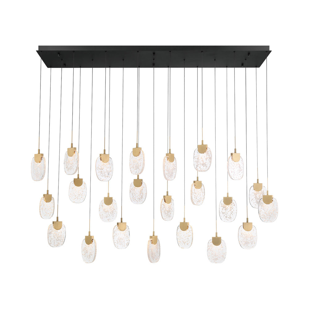 Castelo Rectangular LED Chandelier in Detail.