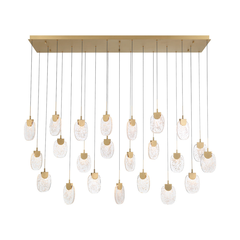 Castelo Rectangular LED Chandelier in Detail.