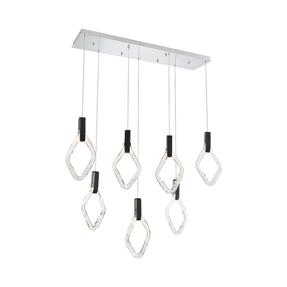 Catania Rectangular LED Chandelier in Detail.