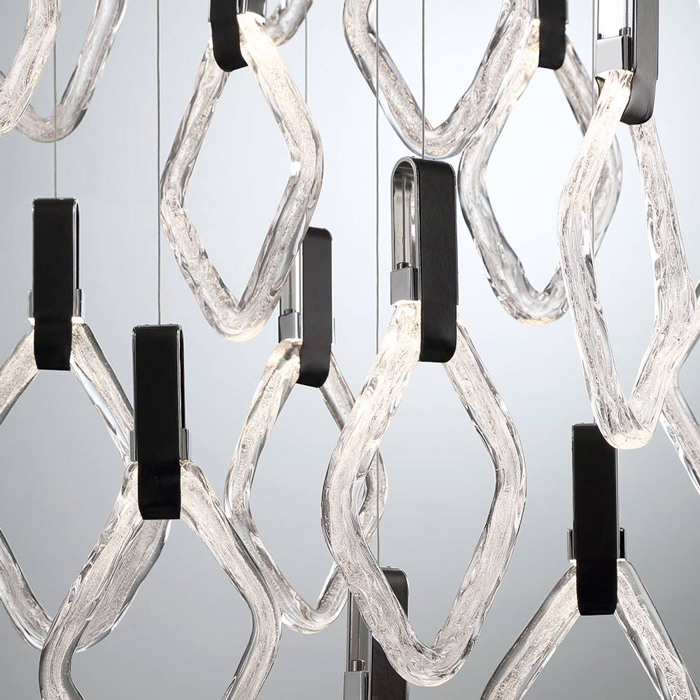 Catania Round LED Chandelier in Detail.