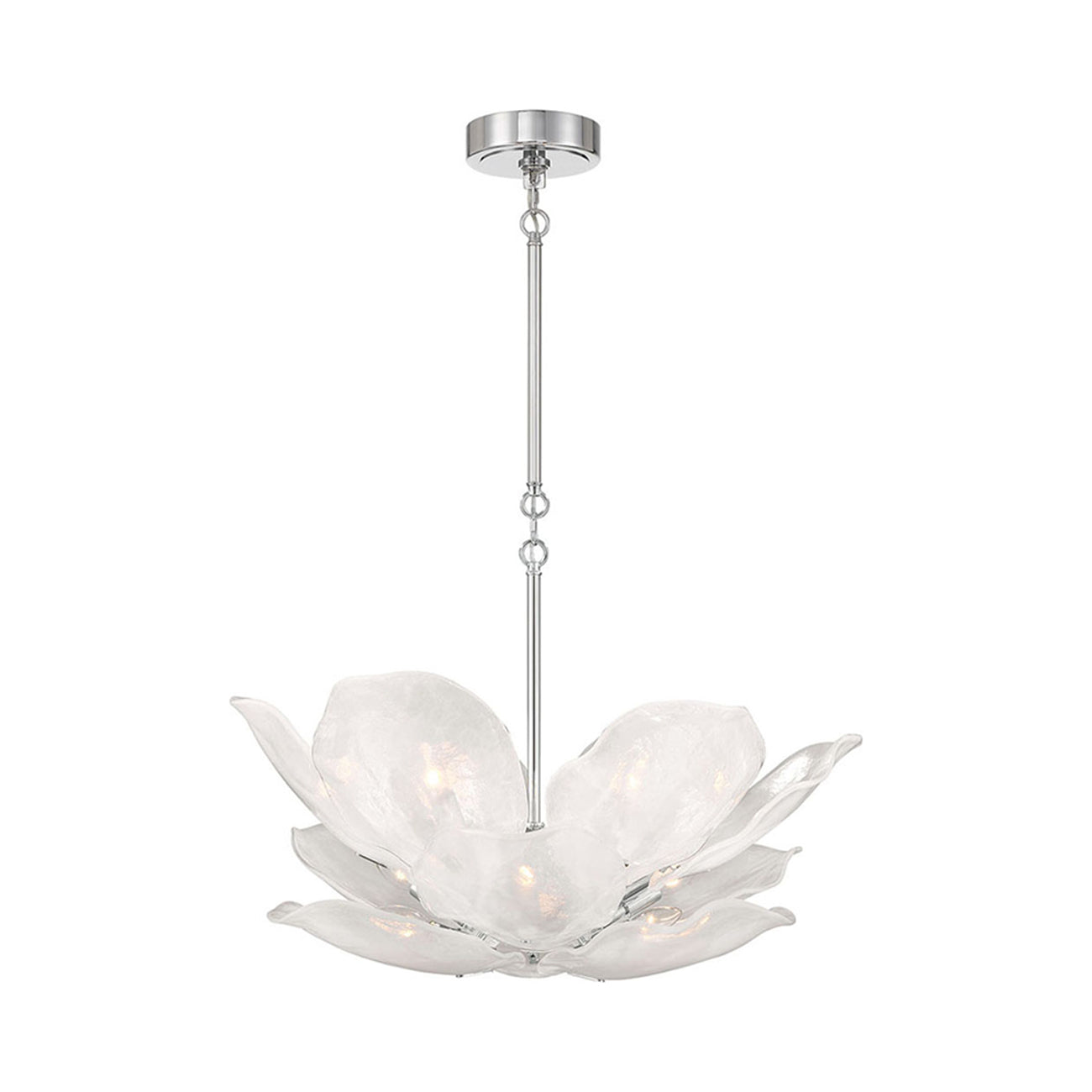 Corato Chandelier in Chrome/Translucent White (12-Light).