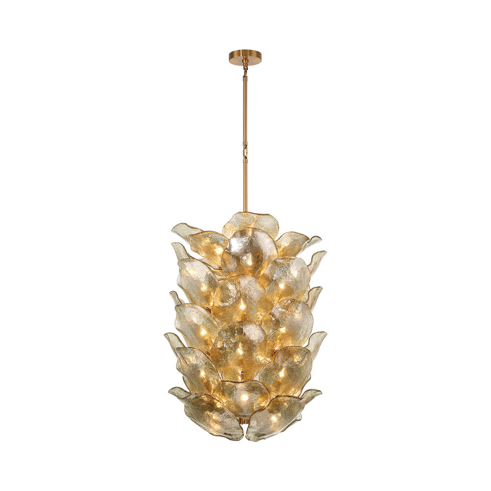 Corato Grand Chandelier in Brushed Brass/Anti-Gold.