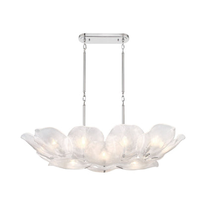 Corato Linear Chandelier in Chrome/Translucent White (14-Light).