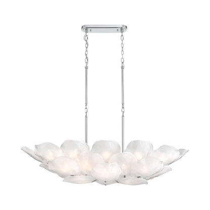 Corato Linear Chandelier in Chrome/Translucent White (26-Light).