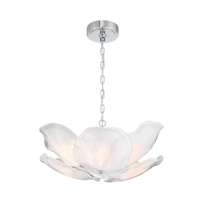 Corato Semi Flush Mount Ceiling Light in Chrome/Translucent White.