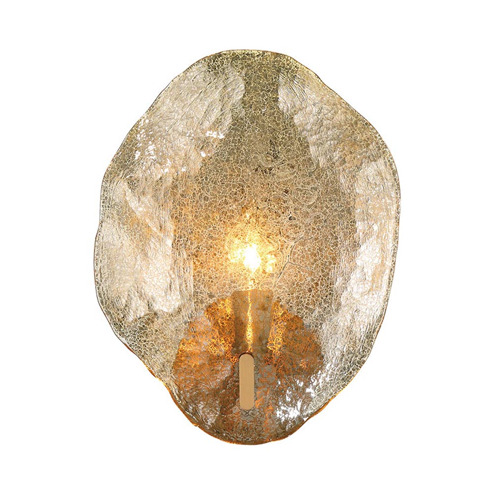 Corato Wall Light in Brushed Brass/Gold Antique Mercury (1-Light).