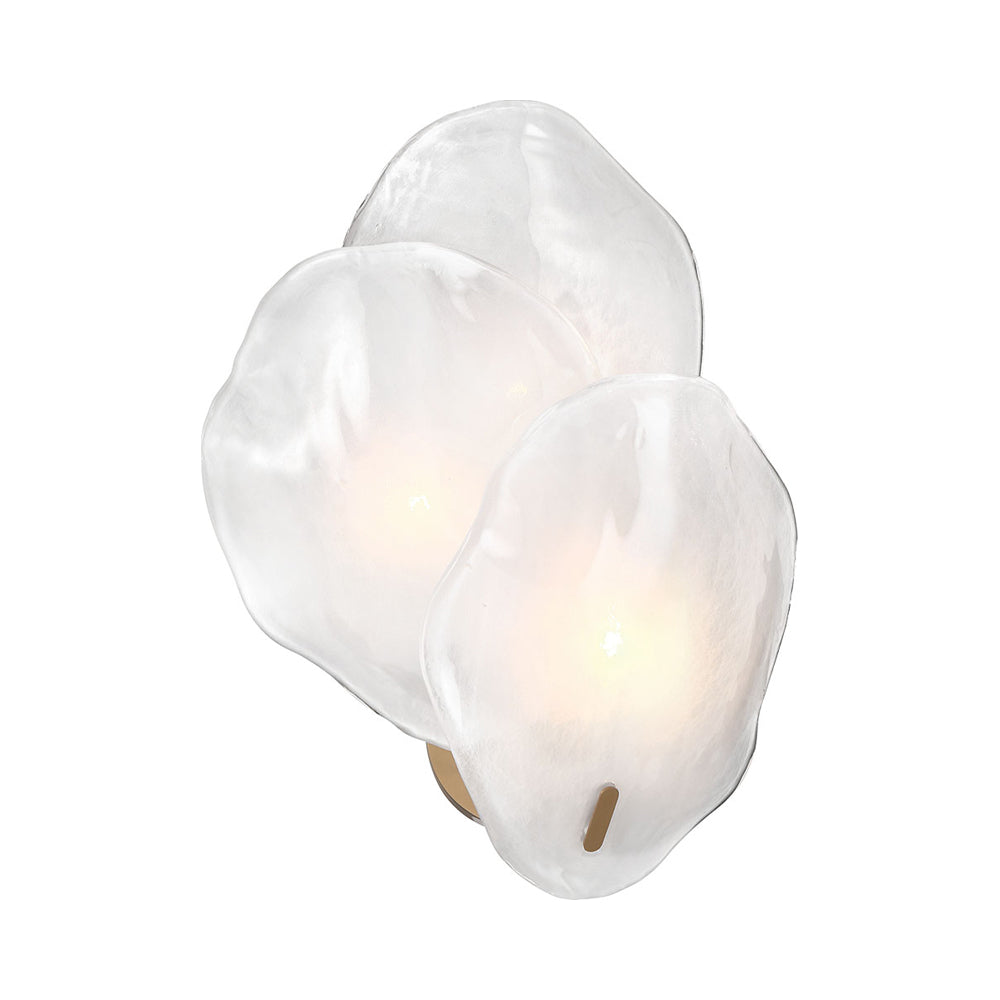Corato Wall Light in Brushed Brass/Translucent White (3-Light).