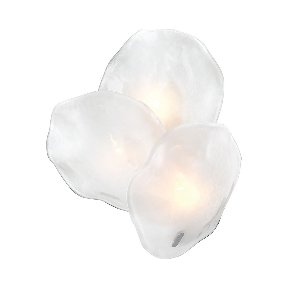 Corato Wall Light in Chrome/Translucent White (3-Light).
