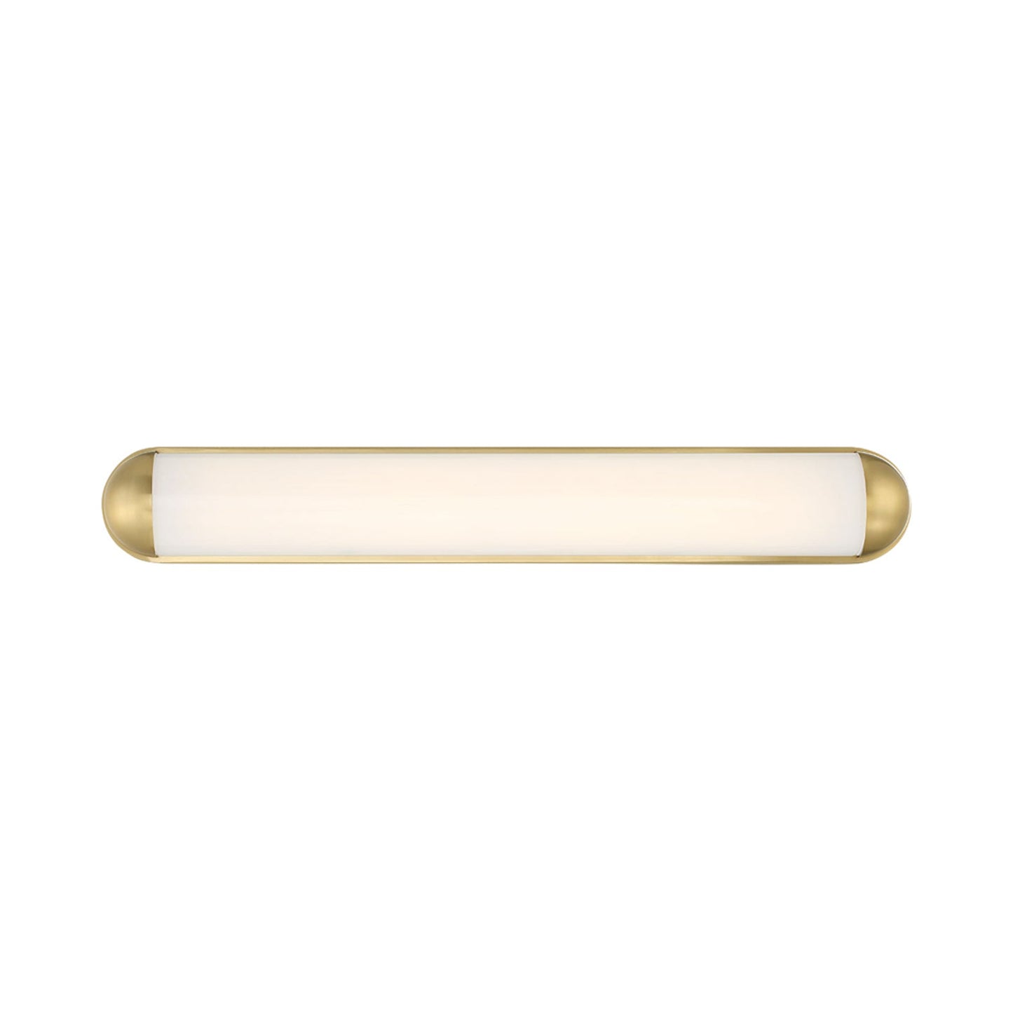 Dolo LED Bath Vanity Light in Soft Brass (30-Inch).
