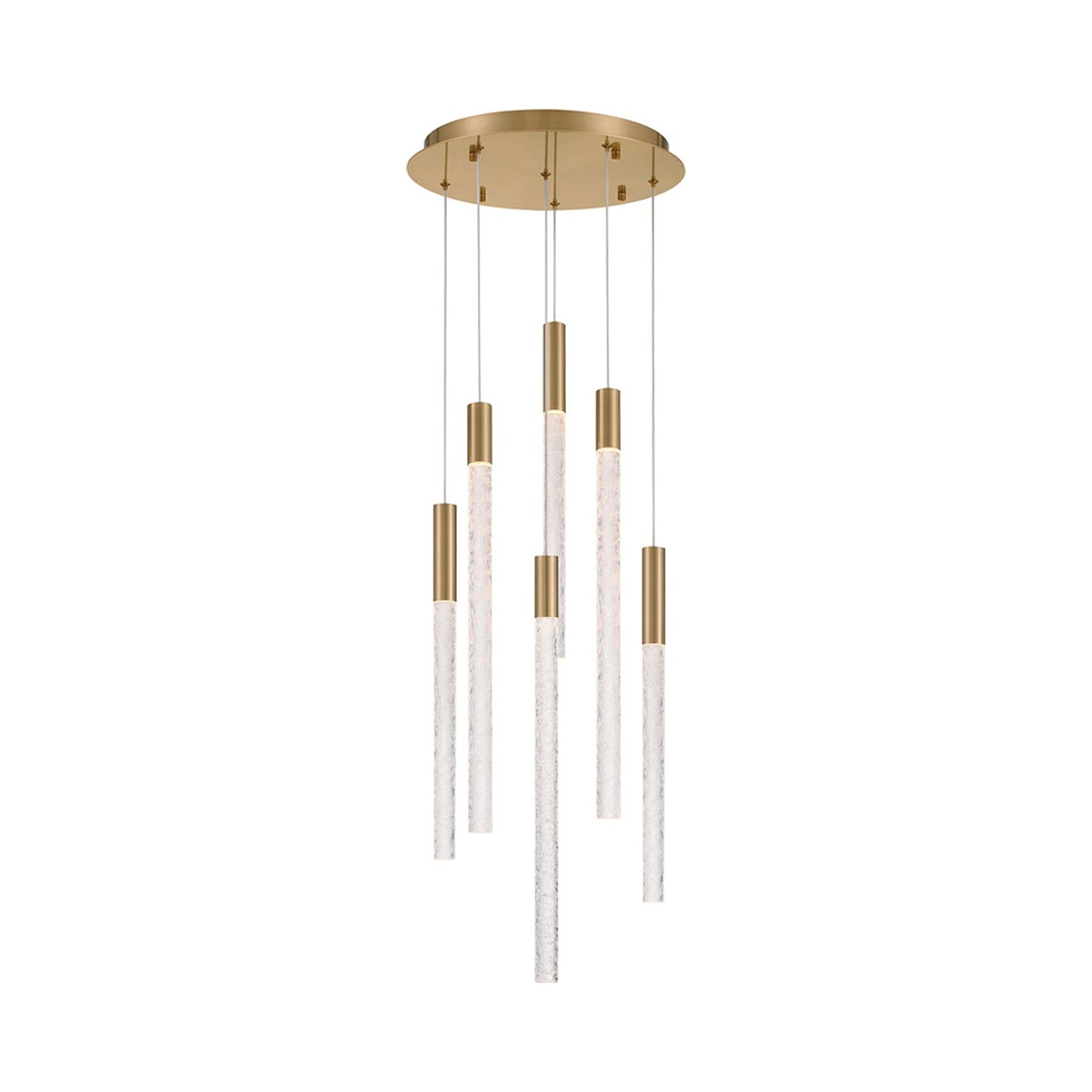 Gravina LED Chandelier in Brushed Brass (6-Light).