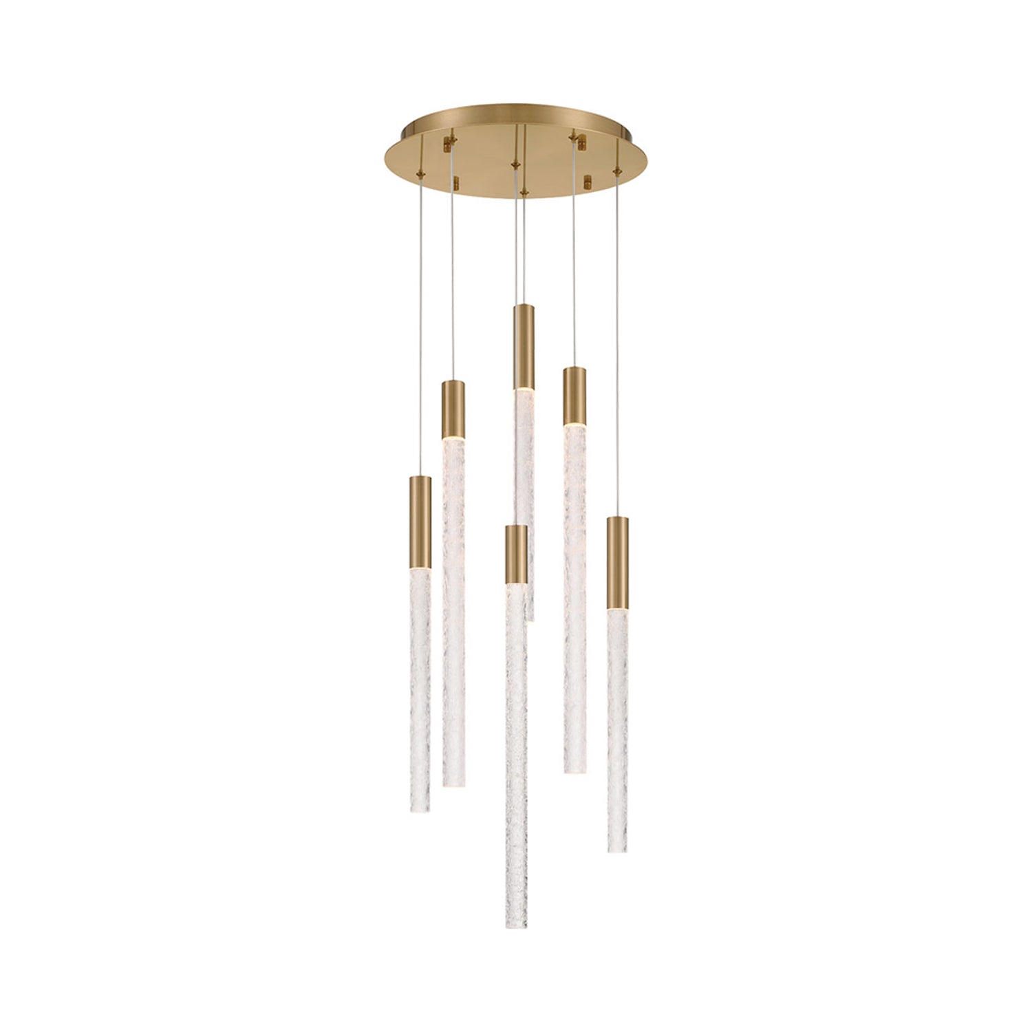 Gravina LED Chandelier in Brushed Brass (6-Light).