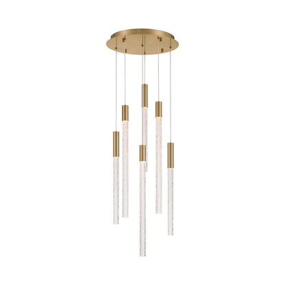 Gravina LED Chandelier in Brushed Brass (6-Light).