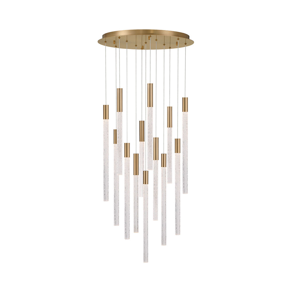 Gravina LED Chandelier in Brushed Brass (13-Light).