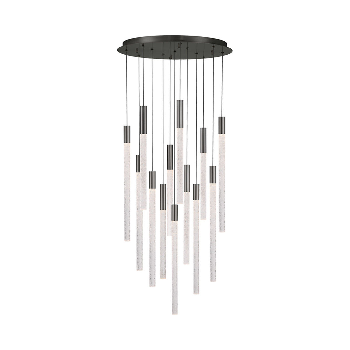Gravina LED Chandelier in Brushed Gun Metal (13-Light).