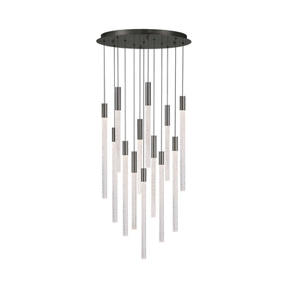Gravina LED Chandelier in Brushed Gun Metal (13-Light).
