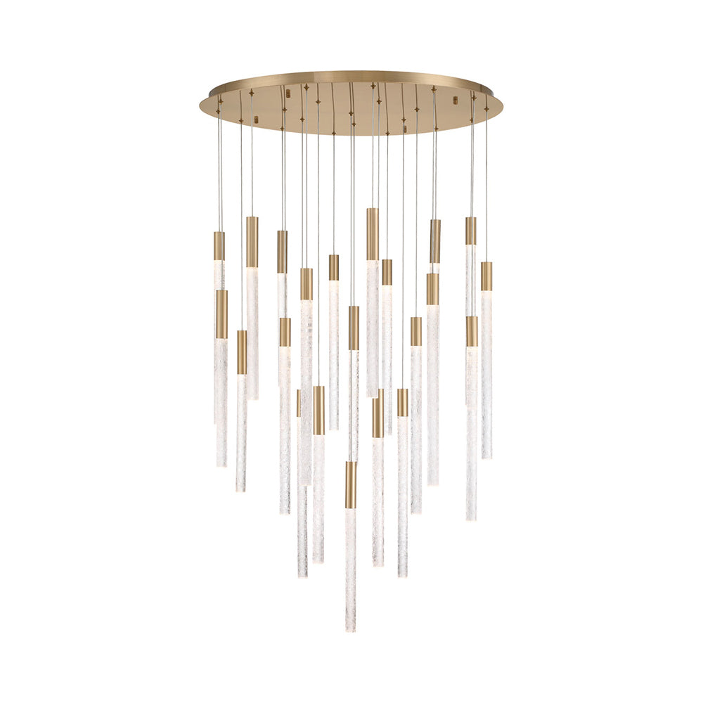 Gravina LED Chandelier in Brushed Brass (22-Light).