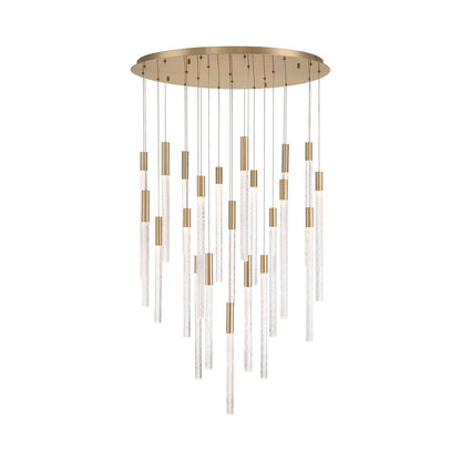 Gravina LED Chandelier in Brushed Brass (22-Light).