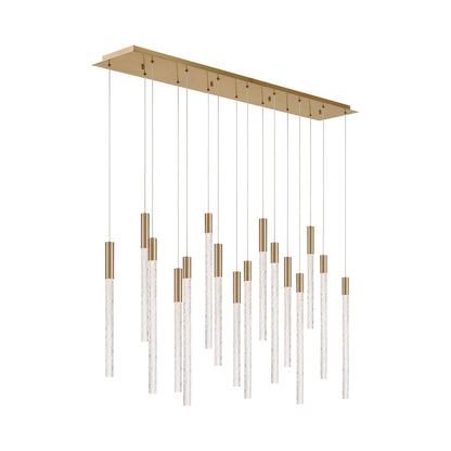 Gravina Rectangular LED Chandelier in Detail.