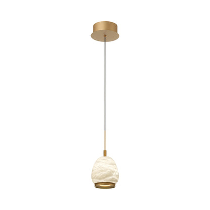 Lucidata LED Pendant Light in Painted Antique Brass.