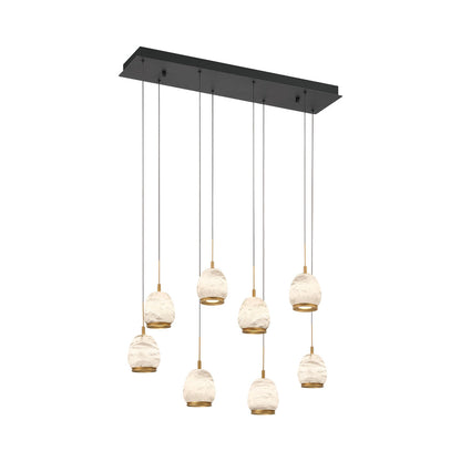 Lucidata Rectangular LED Chandelier in Matte Black (8-Light).