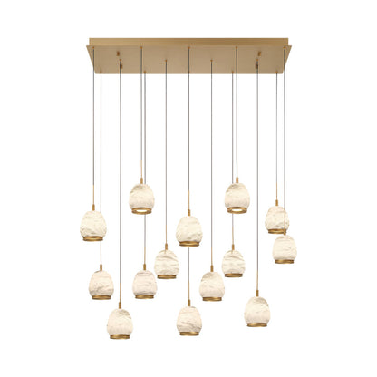 Lucidata Rectangular LED Chandelier in Detail.