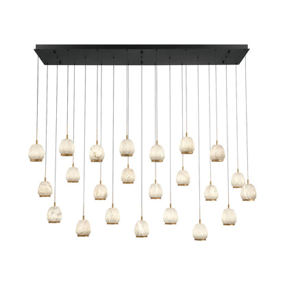 Lucidata Rectangular LED Chandelier in Detail.