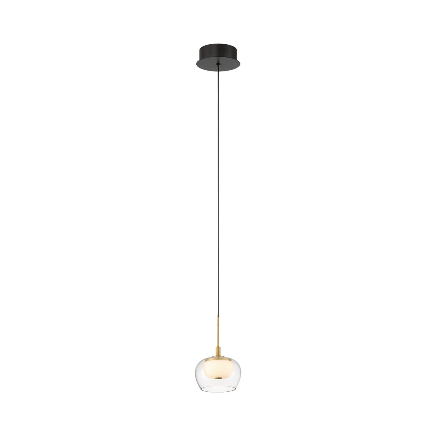 Manarola LED Pendant Light in Matte Black.